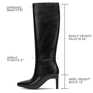 Amazon.com | VOZTOLLS Knee High Boots for Women Square Toe